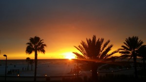 Sunset on the beach
